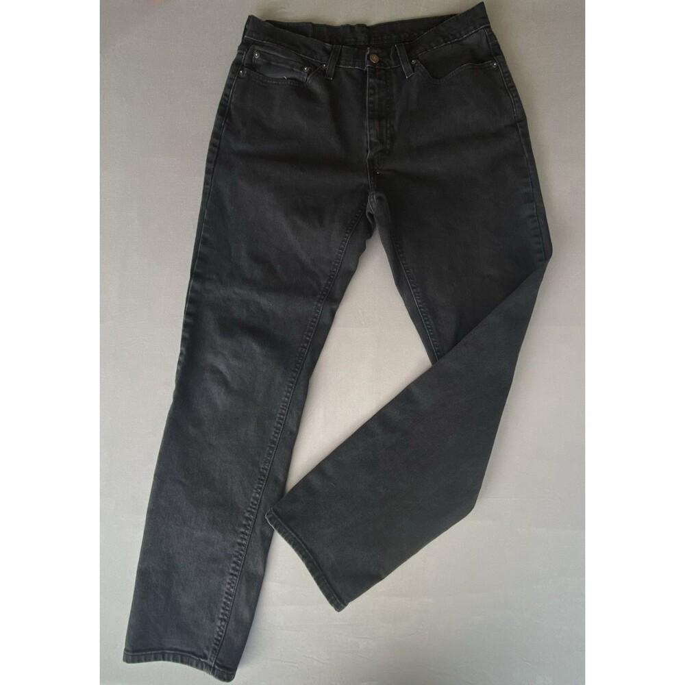 Levi's 541 Athletic Fit Jeans Men's 34x34 Black Stretch Denim Zip Fly